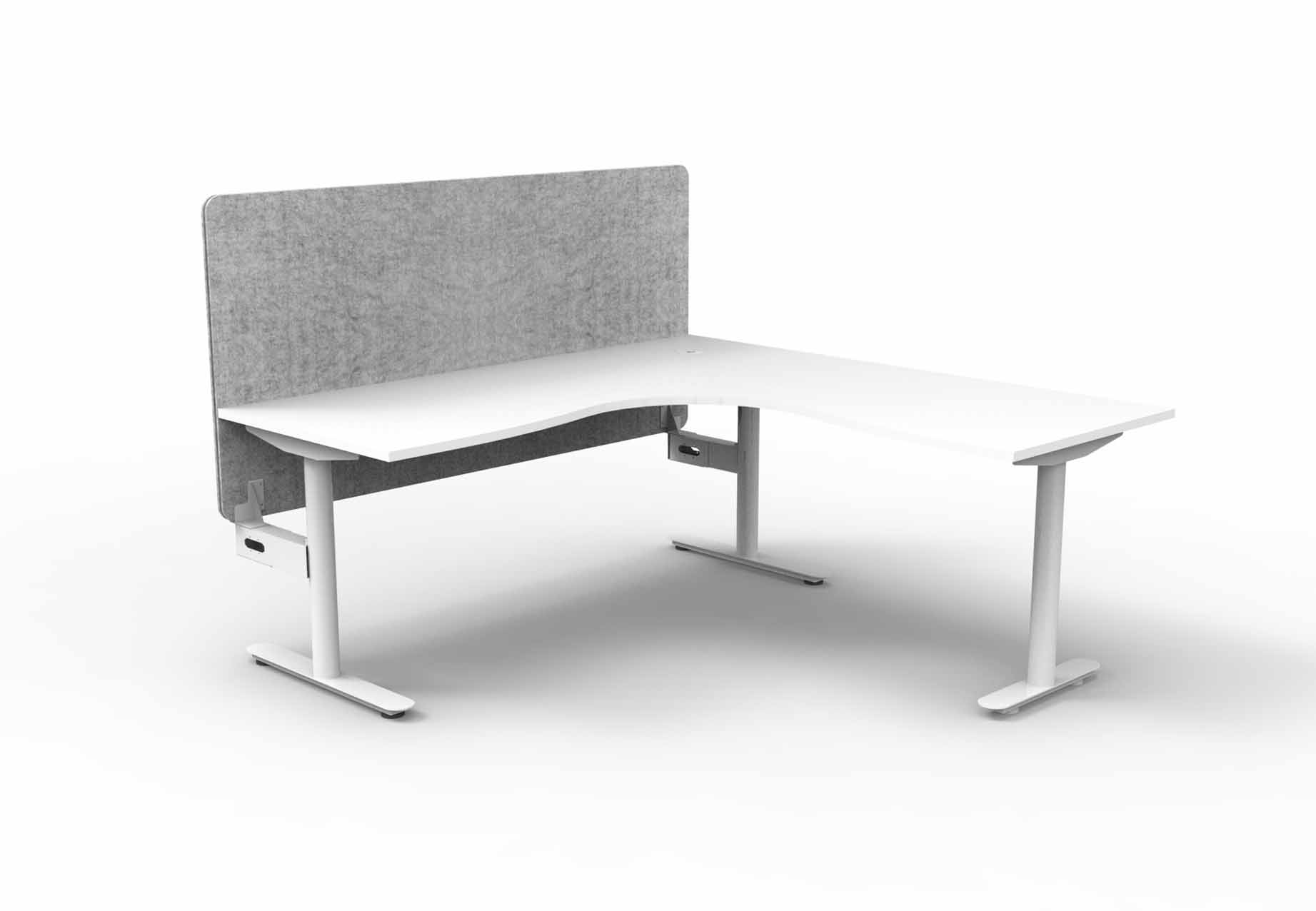 Halo Static Corner Workstation - With Eco Screen